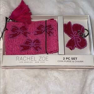 Viral Rachel Zoe Beaded Bow Coin Purse And Bow Charm Gift Set 🎀